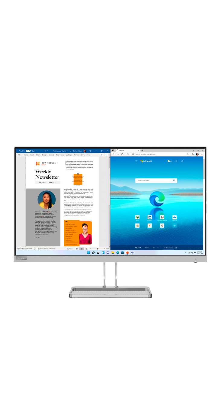 Lenovo Monitor 27 L27I-40 con altavoces